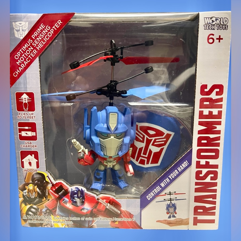 Kids Toy-New Transformers-Optimus Prime Motion Sensing Helicopter Toy